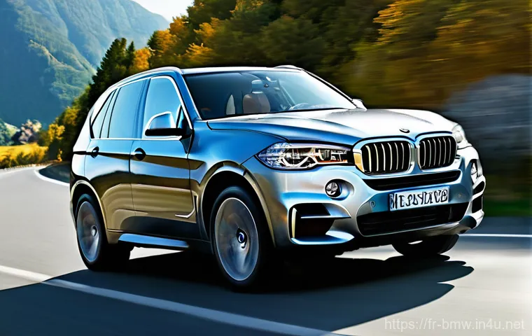 BMW X5와 X7의 패밀리카 비교 - **Prompt:** A serene and luxurious interior view of a BMW X7 during a family road trip through the p...